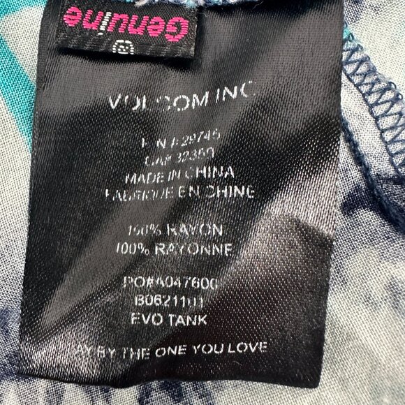 Volcom Womens Rayon Tie-Dye Tank Top Size L - Picture 6 of 7